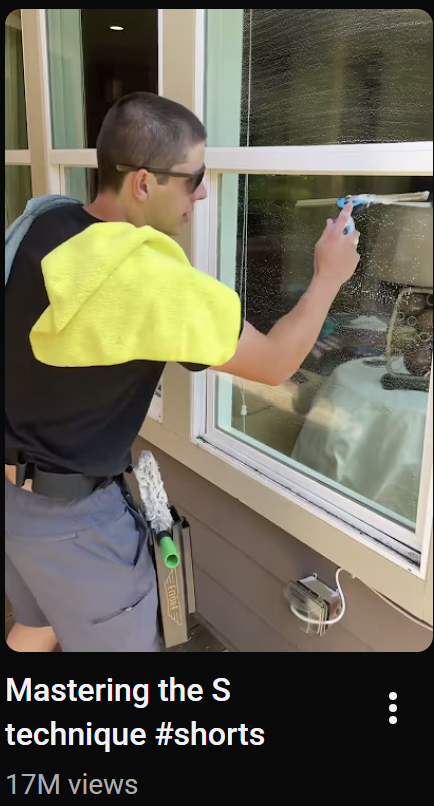 Window cleaning social post with 17 million views